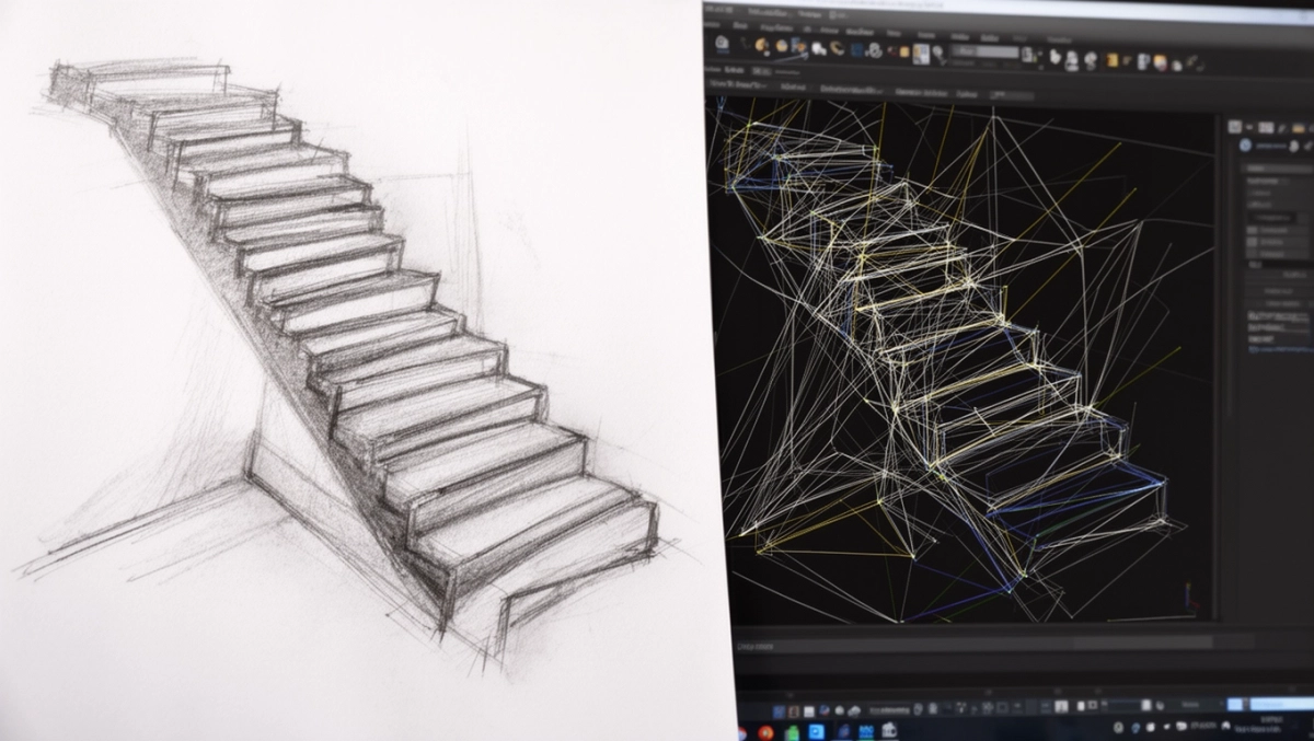 jak narysować schody