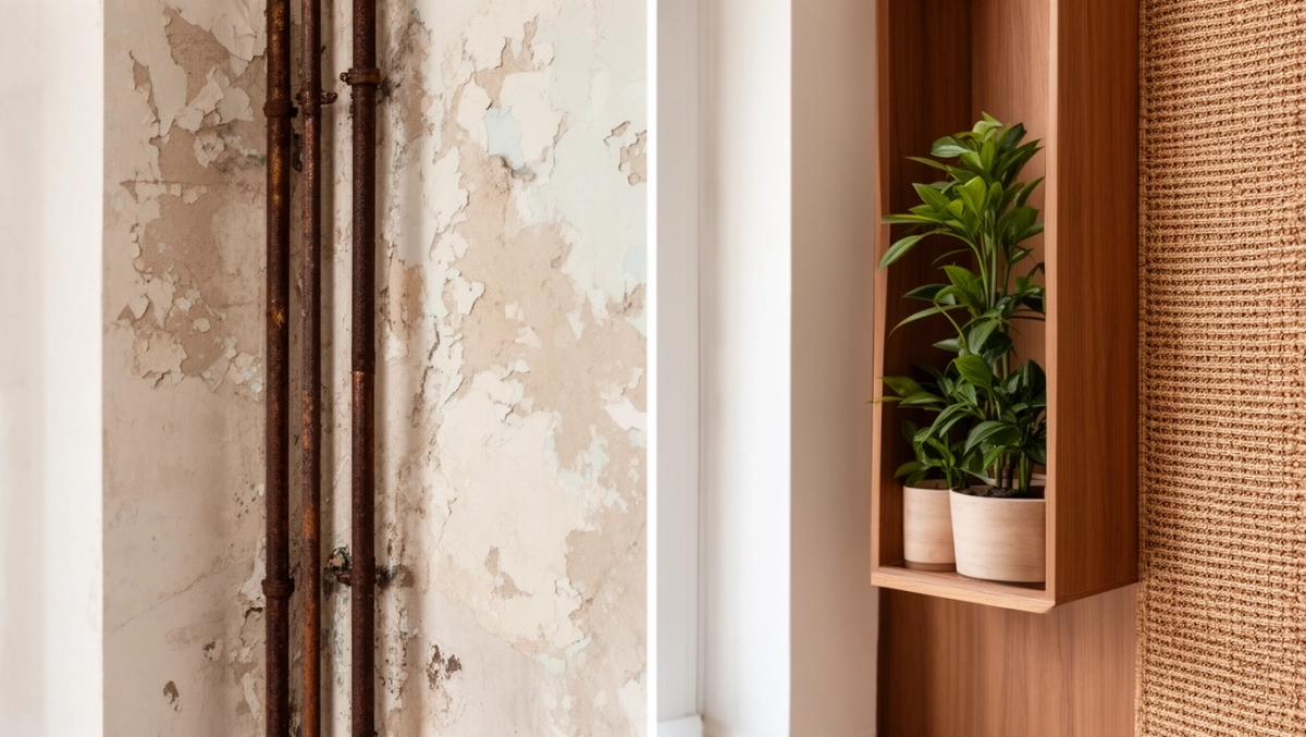 Jak zamaskować rury na ścianie