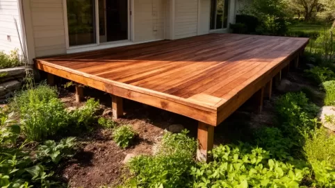 Taras drewniany na słupach cena robocizny