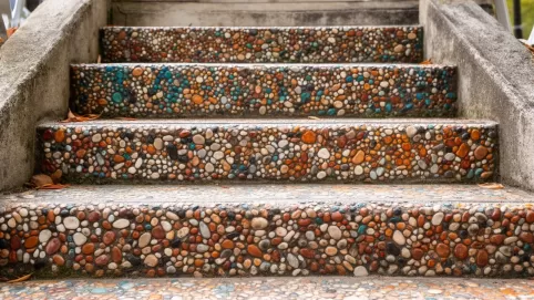 Tynk mozaikowy na schody