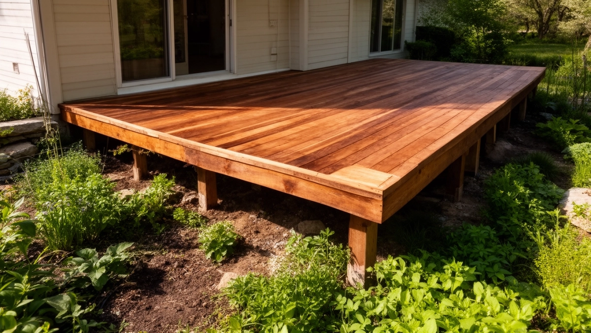 Taras drewniany na słupach cena robocizny